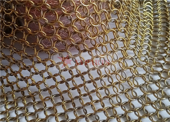Нержавеющая сталь сетки кольца металла цвета золота для фасада зданий