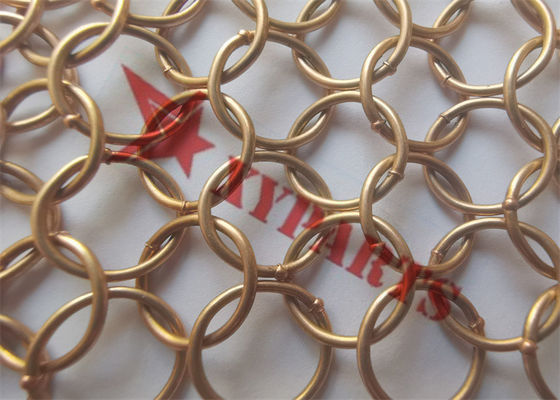 цвет золота занавеса сетки металла кольца 1.5x18mm Chainmail для внутреннего строя украшения