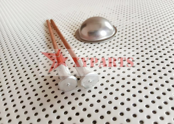 Pin алюминиевой низкопробной сварки разряда конденсатора M3 биметаллический с медным покрытым ногтем