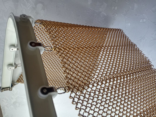 Занавеса сетки металла цвета золота материал архитектурноакустического алюминиевый для украшения