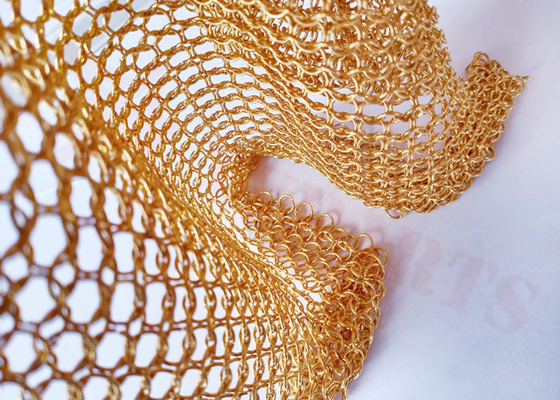 украшение гостиницы цвета золота занавеса сетки кольца нержавеющей стали 12mm