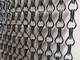 Искусство стены металла сетки звена цепи черного цвета алюминиевое